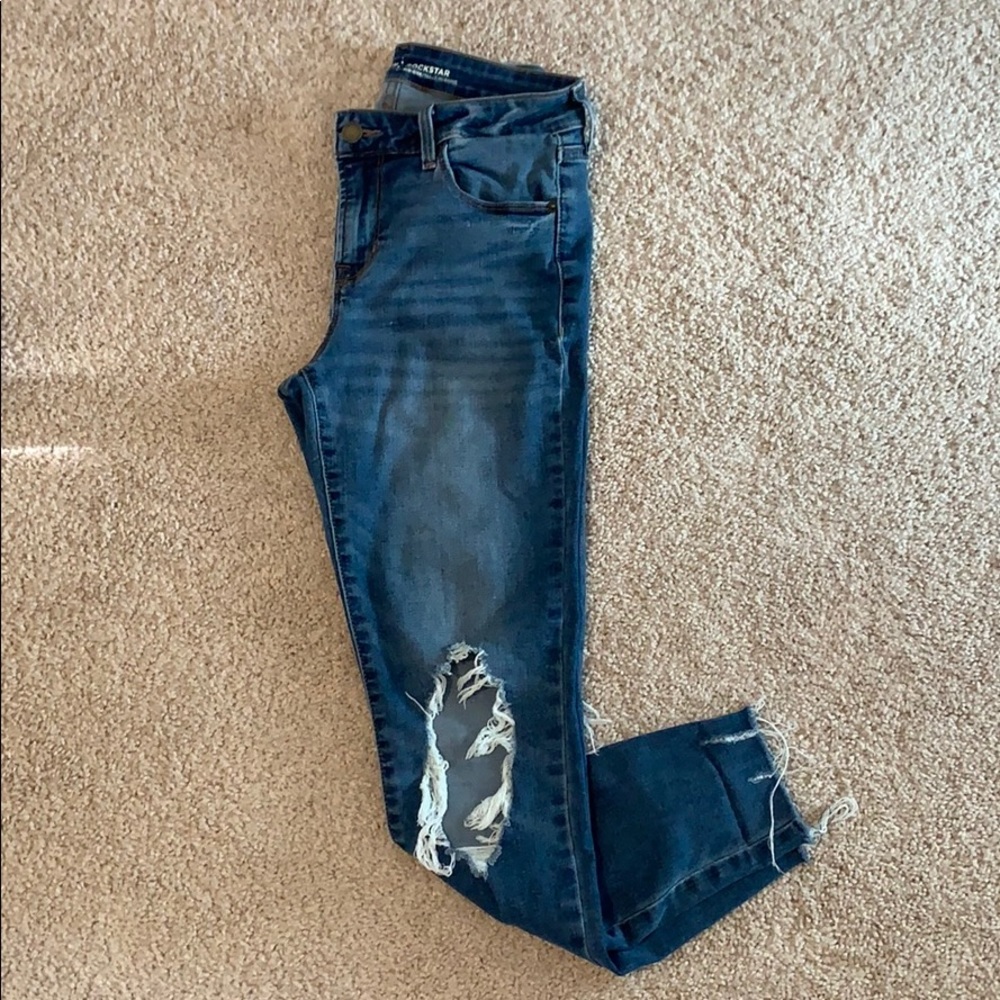 “Busted Knee” Rockstar Jeans